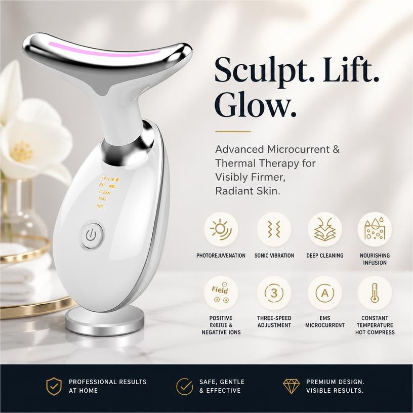 Luxury Face and Neck Massage Device | Sculpt, Firm, and Rejuvenate Your Skin